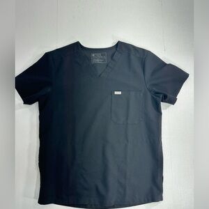 Figs v neck top black size M